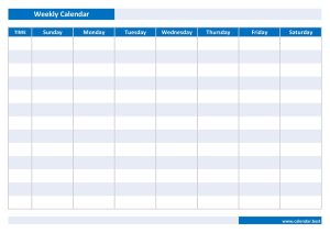 printable calendar days of the week - Weekly calendar, weekly schedule -Calendar.best