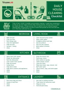 professional house cleaning checklist printable free - Residential Cleaning Checklist Template
